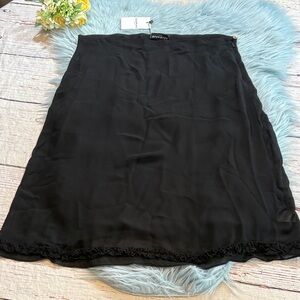 NWT Susamusa Meadow Skirt Black Sheer Sz M
